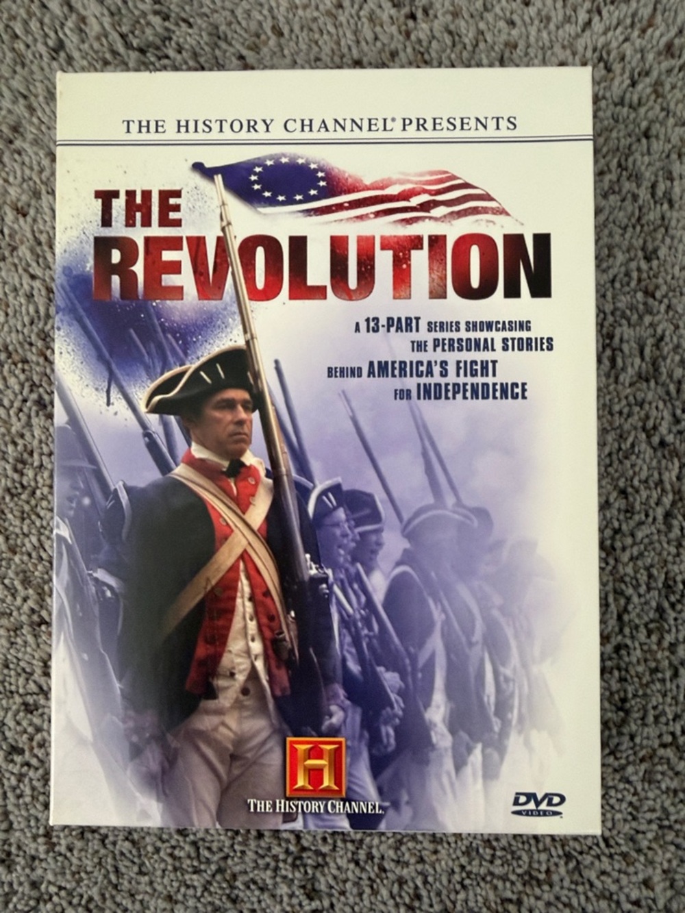 The Revolution DVD - The History Channel - Patriotic Red & Blue Cover